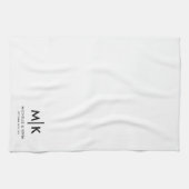 Linge De Cuisine Initiales de monogramme de mariage personnalisé po (Horizontal)