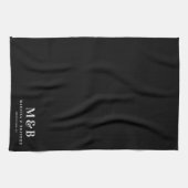 Linge De Cuisine Initiales de monogramme de mariage personnalisées (Horizontal)