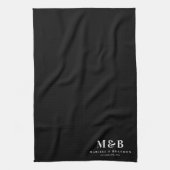 Linge De Cuisine Initiales de monogramme de mariage personnalisées (Vertical)