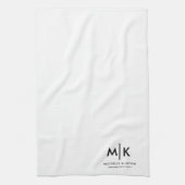 Linge De Cuisine Initiales de monogramme moderne de mariage de coup (Vertical)