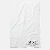 Linge De Cuisine Initiales de monogramme personnalisées pour couple (Vertical)