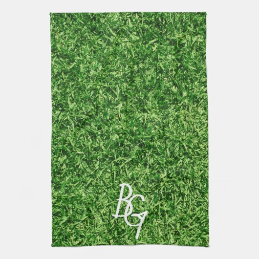 Linge De Cuisine Initiales du Monogramme Arrière - plan de laiton v (Vertical)