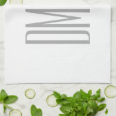 Linge De Cuisine Initiales et logo de nom gris minimal et moderne é (Plié)