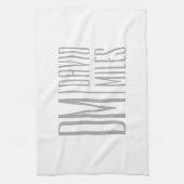 Linge De Cuisine Initiales et logo de nom gris minimal et moderne é (Vertical)