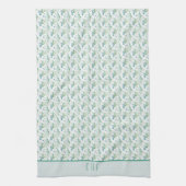 Linge De Cuisine Initiales Monogramme Nom Eucalyptus Verdure (Vertical)