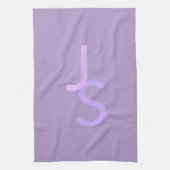 Linge De Cuisine Initiales monogrammes à chevauchement moderne | Po (Vertical)