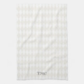 Linge De Cuisine Initiales monogrammes classiques Arlequin Diamants (Vertical)