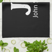 Linge De Cuisine Initiales personnelles personnalisables (Plié)