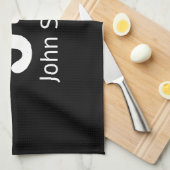 Linge De Cuisine Initiales personnelles personnalisables (Quart Plié)