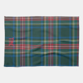 Linge De Cuisine INITIALES Tartan Plaid Classique Jours fériés (Horizontal)