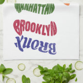 Linge De Cuisine Initiales typographiques de New York City (Plié)