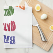 Linge De Cuisine Initiales typographiques de New York City (Quart Plié)