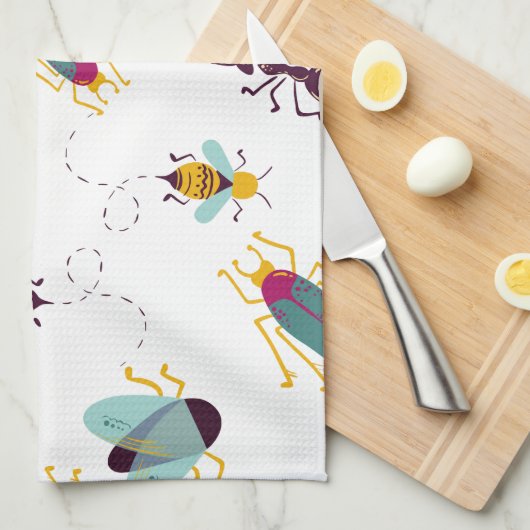 Linge De Cuisine insectes de petits insectes (Quart Plié)
