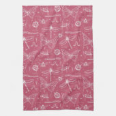Linge De Cuisine Insectes roses Bee Ladybug Butterfly Love Bug (Vertical)