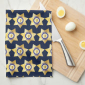Linge De Cuisine Insigne d'étoile d'or du shérif adjoint (Quart Plié)