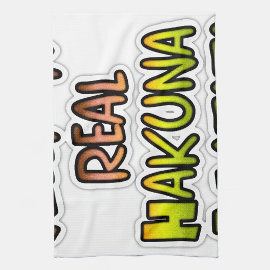 Linge De Cuisine Inspiration Art "Keep It Real Hakuna Matata" (Vertical)