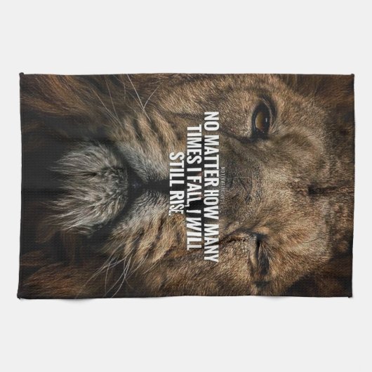 Linge De Cuisine Inspiration Lion - Automne et Montée - Motivationn (Horizontal)