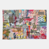 Linge De Cuisine Inspirational Mixed Media Collage Kitchen Towel (Horizontal)