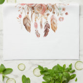 Linge De Cuisine Inspirationnel Pink Dream Catcher Boho Floral (Plié)