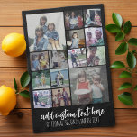 Linge De Cuisine Instagram Photo Collage - 14 photos - texte du scr<br><div class="desc">Un design avec un arrière - plan solide et un endroit pour ajouter du texte dans un script tendance. Utilisez jusqu'à quatorze photos carrés pour créer un cadeau unique et personnel. Si vous avez besoin d'ajuster les images,  cliquez sur l'outil personnaliser pour apporter des modifications.</div>