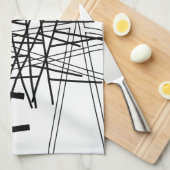 Linge De Cuisine Intersection de lignes et de plans - Art abstrait (Quart Plié)