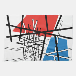 Linge De Cuisine Intersection de lignes et de plans - Art abstrait