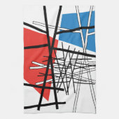 Linge De Cuisine Intersection de lignes et de plans - Art abstrait (Vertical)