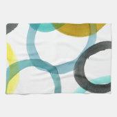 Linge De Cuisine Interverrouillage des cercles jaunes et bleus (Horizontal)