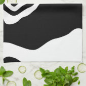 Linge De Cuisine Into Deep : Abstrait noir & blanc (Plié)