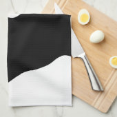 Linge De Cuisine Into Deep : Abstrait noir & blanc (Quart Plié)