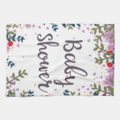 Linge De Cuisine Invitation Florale pour Baby Shower (Horizontal)