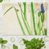 Linge De Cuisine Iris bleu - copie japonaise d'aquarelle (Plié)