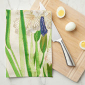 Linge De Cuisine Iris bleu - copie japonaise d'aquarelle (Quart Plié)