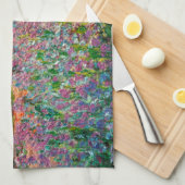 Linge De Cuisine Iris Jardin Monet Giverny fleurs (Quart Plié)
