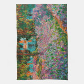 Linge De Cuisine Iris Jardin Monet Giverny fleurs (Vertical)