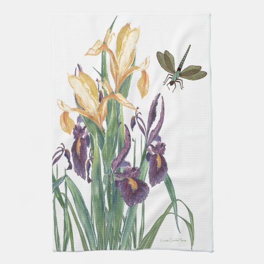 Linge De Cuisine Iris jaune (Vertical)