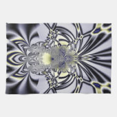 Linge De Cuisine Iris Violet Art Fractal de Géométrie Sacrée (Horizontal)