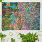 Linge De Cuisine Irises Monet Garden Fleurs Giverny (Plié)