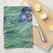 Linge De Cuisine Irises par Van Gogh (Quart Plié)