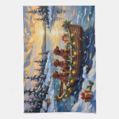 Linge De Cuisine Irish Red Setter Christmas Boat Holiday (Vertical)