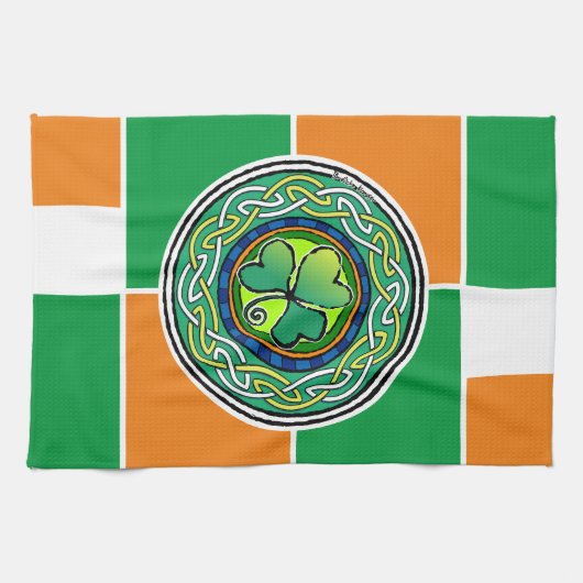 Linge De Cuisine Irish shamrock (Horizontal)