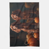 Linge De Cuisine Irlandais Red Setter Chiot Automne Citrouille de p (Vertical)