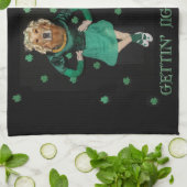 Linge De Cuisine Irlandais Stepdancers de golden retriever (Plié)