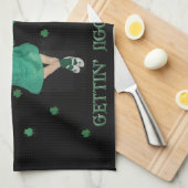 Linge De Cuisine Irlandais Stepdancers de golden retriever (Quart Plié)