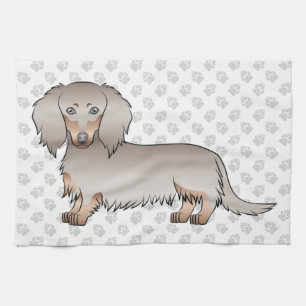 Linge De Cuisine Isabella Et Tan Long Cheveux Chien Dachshund & Pat