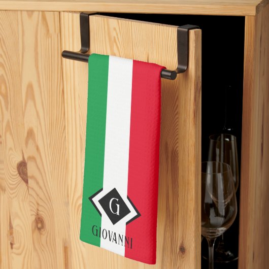 Linge De Cuisine Italie Drapeau italien Rouge Blanc Vert Italia Mon (Pliage en tiers)