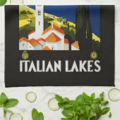 Linge De Cuisine Italie Lacs Vintage voyage Italie (Plié)