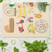 Linge De Cuisine Italie Symboles Amateurs de voyage (Plié)