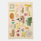 Linge De Cuisine Italie Symboles Amateurs de voyage (Vertical)