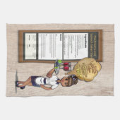 Linge De Cuisine Italien Champignons et Recette d'épinards Serviett (Horizontal)